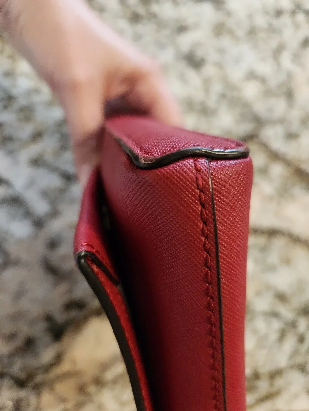 Kate Spade New York Newbury Lane Sally Crossbody Red, Saffiano Leather EUC Purse